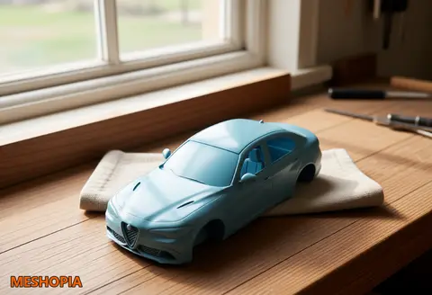 Vista de Alfa Romeo Giulia 2018 — Slot Car Body Shell