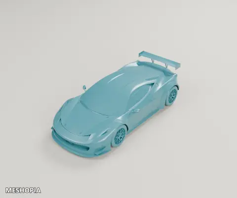 Vista de Ferrari 458 GT3 — Detailed 3D Vehicle Model
