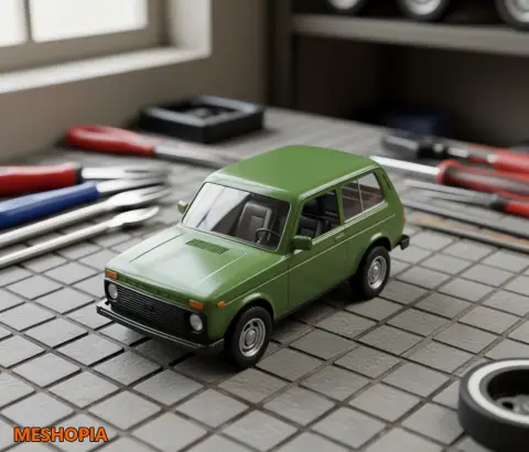Vista de Lada Niva — Vehicle Body Shell
