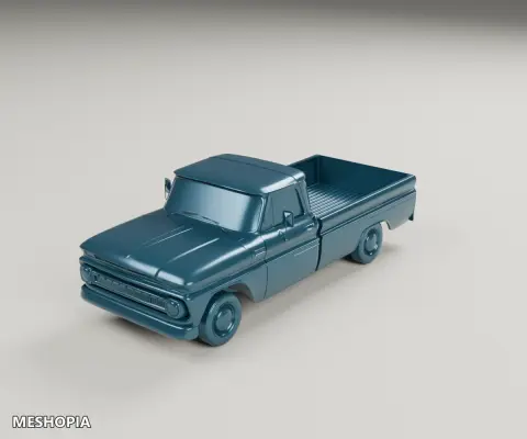 Vista de Chevrolet C10 Pickup 1966 — Detailed 3D Vehicle Model