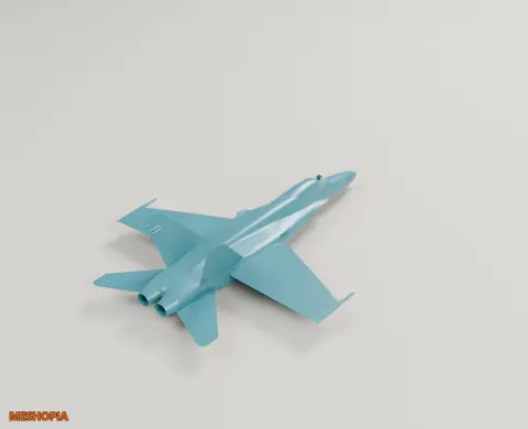 Vista de F/A-18 Hornet — Digital Aircraft OBJ and Texture Package