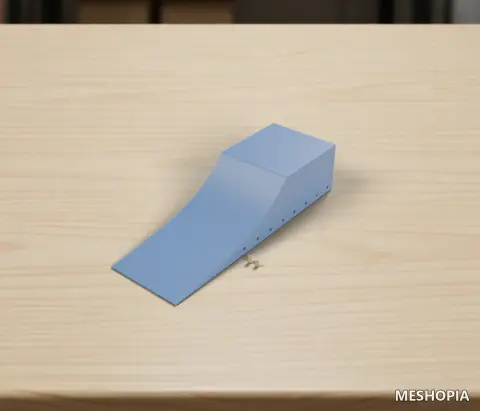 Vista de Three-Section Modular RC Ramp with Connectors and Ground Spikes - Five STL Files