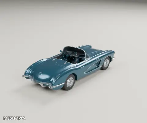 Vista de Chevrolet Corvette 1960 — Detailed 3D Vehicle Model