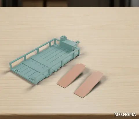 Vista de RC Transport Trailer Body and Loading Ramps - Two STL Files