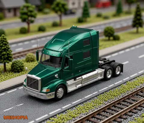 Vista de Volvo VNL Tractor Truck 2002 — Native Vehicle Model