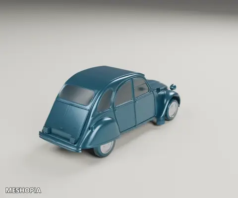 Vista de Citroen 2CV — Detailed 3D Vehicle Model