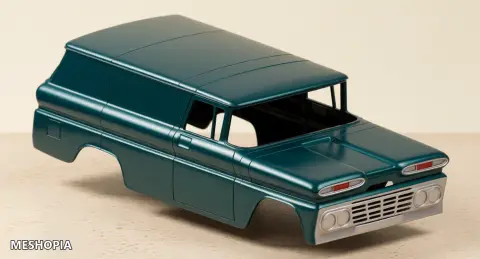 Vista de PNW60 Vintage Panel Truck Body Kit — Multipart STL Kit
