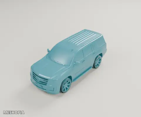 Vista de Cadillac Escalade ESV Platinum 2015 — Detailed 3D Vehicle Model