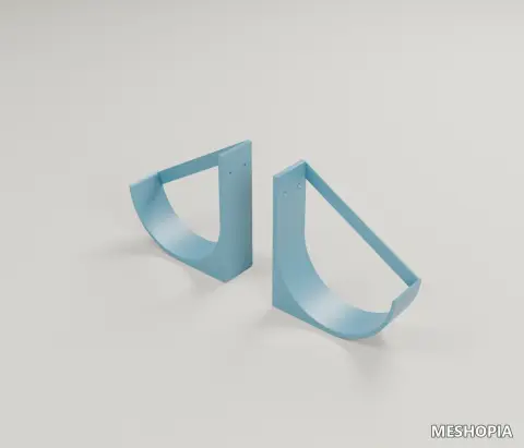 Vista de Large Curved RC Vehicle Wall Supports - Left and Right STLs