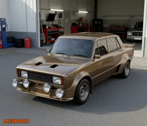 Vista de SEAT 124 — Rally Car Model
