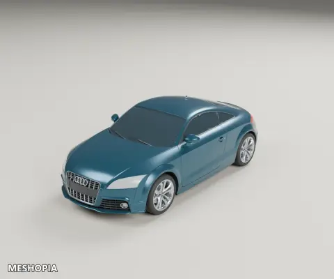 Vista de Audi TTS Coupe — Detailed 3D Vehicle Model