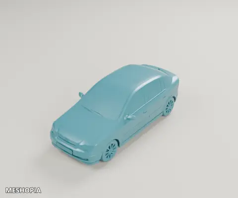 Vista de Opel Astra G Five-Door 1998 — Detailed 3D Vehicle Model