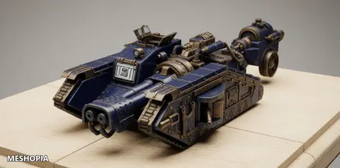 Vista de Malcador Infernus Tank and Fuel Trailer — Multipart STL Kit