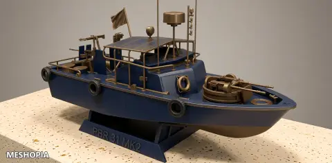 Vista de Patrol Boat 31 Mk II — STL Assembly Kit