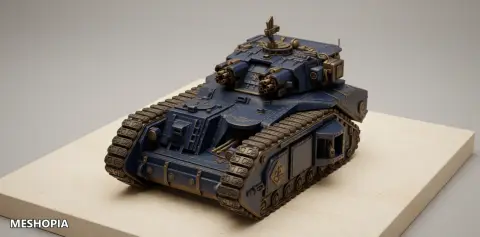 Vista de Macharius Vulcan Heavy Tank — Multipart STL Kit
