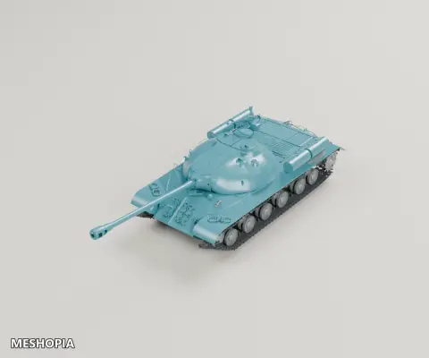 Vista de IS-3 Heavy Tank — Four MAX Sources and Assembled OBJ
