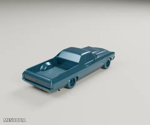 Vista de Chevrolet El Camino SS 1970 — Detailed 3D Vehicle Model