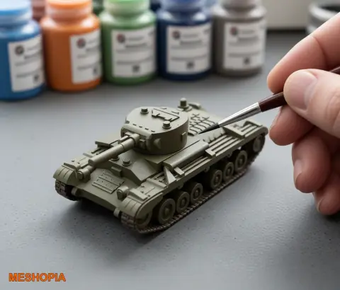 Vista de Valentine Tank Hull and Turret Variants — STL and Parasolid Model Set