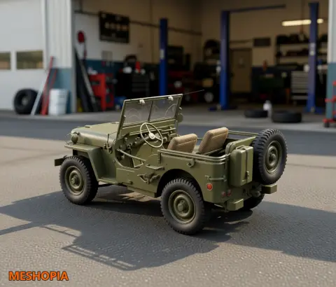 Vista de Willys Jeep — Native Vehicle Model