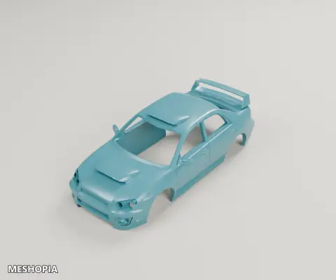 Vista de Subaru Impreza WRX 1-43 DR!FT Body — STL Model Package