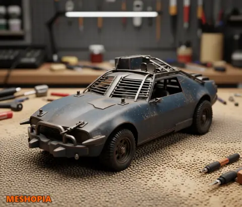 Vista de Mad Max Interceptor — Fan-Art Vehicle Model