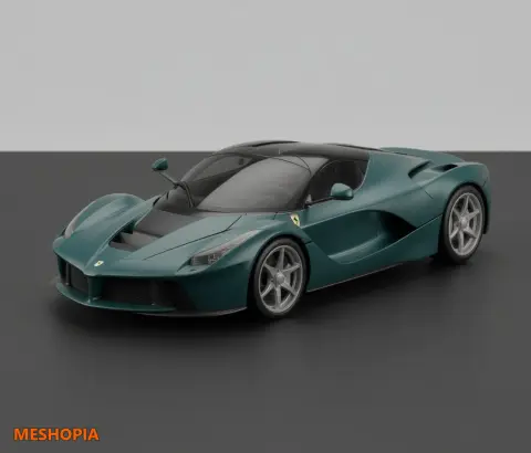 Vista de Ferrari LaFerrari — Detailed Vehicle Model and Assembled OBJ