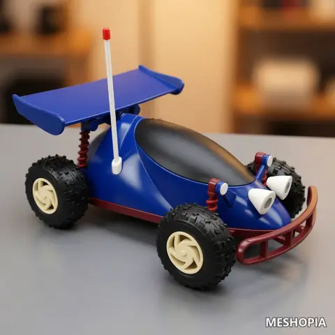 Vista de Toy Story-Inspired Buggy Body Wheels and Chassis Details - Twenty-Eight STL Files
