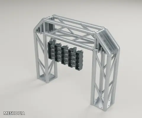 Vista de Modular Slot-Car Starting-Light Gantry — 5 STL Designs
