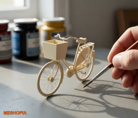 Vista de Basket-Equipped City Bicycle — Native OBJ Model