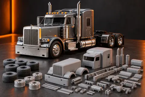 Vista de Kenworth W900 - kit modular STL