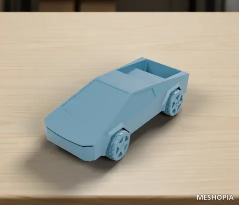 Vista de Angular Pickup-Style RC Body and Mechanical Geometry - Forty STEP STL and OBJ Files