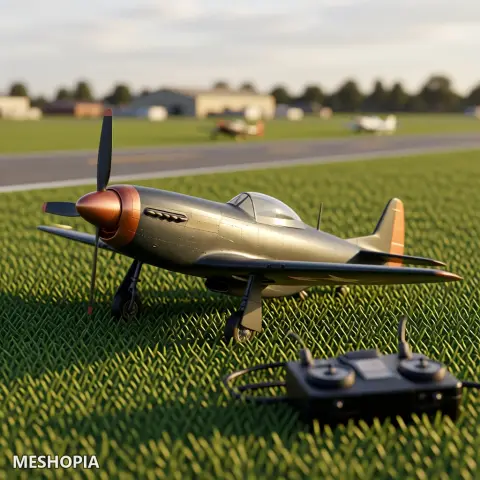 Vista de P-51D Mustang — 3D Printable RC Aircraft