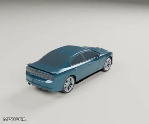 Vista de Dodge Charger SRT8 2012 — Detailed 3D Vehicle Model