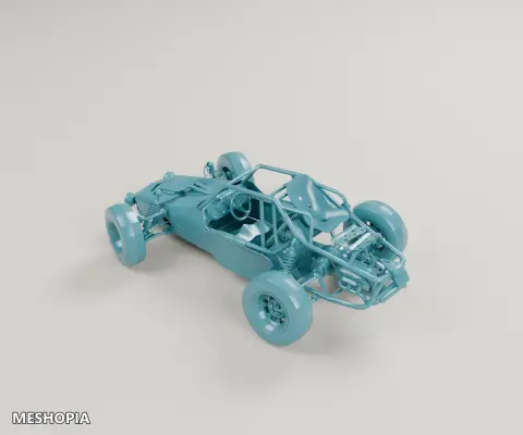 Vista de Open-Frame Off-Road Buggy — Detailed 3D Vehicle Model