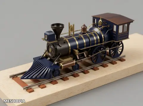 Vista de Leviathan Steam Locomotive — STL Model Package