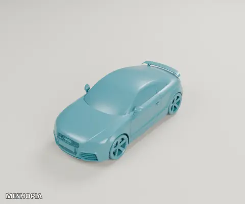 Vista de Audi TT RS 2010 — Detailed STL Vehicle Model