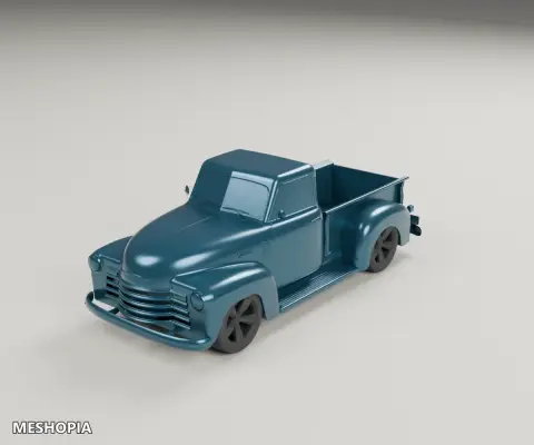 Vista de Chevrolet Classic Pickup Truck — Detailed 3D Vehicle Model