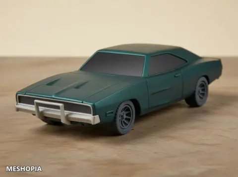 Vista de Dodge Charger General Lee — Foldable STL Kit