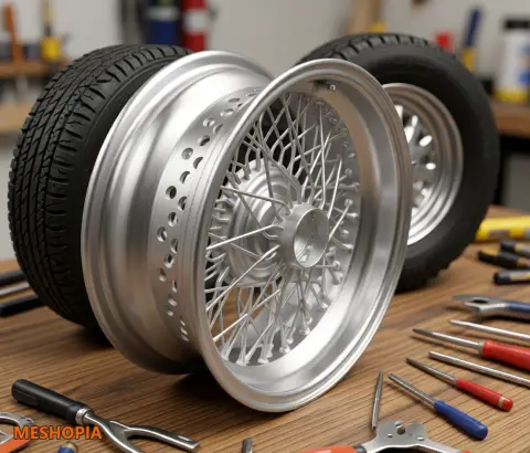 Vista de Borrani RW3687-Style Wire Wheel