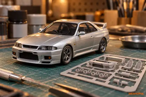 Vista de Nissan Skyline GT-R R33 · kit card