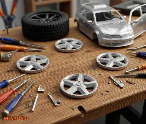 Vista de Volkswagen Gol GTI — Four-Wheel Mesh Set