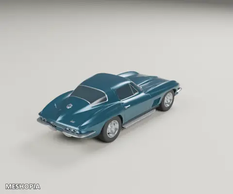Vista de Chevrolet Corvette Stingray 1967 — Detailed 3D Vehicle Model