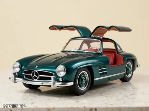 Vista de Mercedes-Benz 300 SL — Multipart STL Assembly Kit