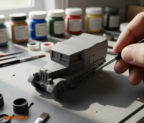 Vista de Sd.Kfz. 11 Half-Track Variants — STL and Parasolid Model Set