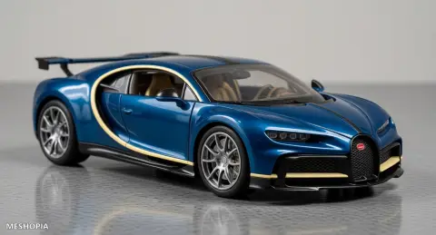 Vista de Chiron Pur Sport-Style Body Panels and Wheel Geometry - Fifty-Four STL Files