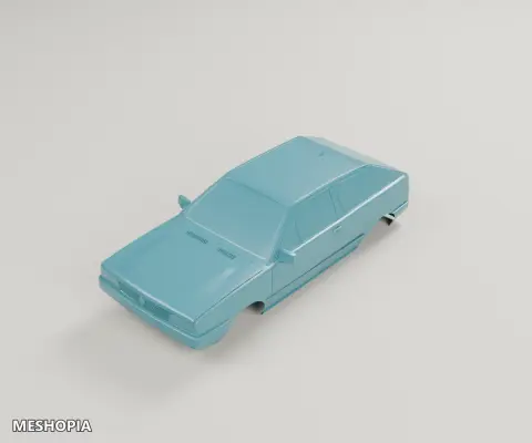 Vista de Volkswagen Gol GTI 1986 Slot Car Body — STL Model Package