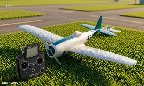 Vista de P-47 N-15 Thunderbolt — 3D Printable RC Aircraft