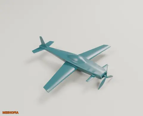 Vista de Siyahkanat — Racing Aircraft Mesh STL
