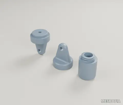 Vista de RC Shock Body Components - Original STEP and Derived STL