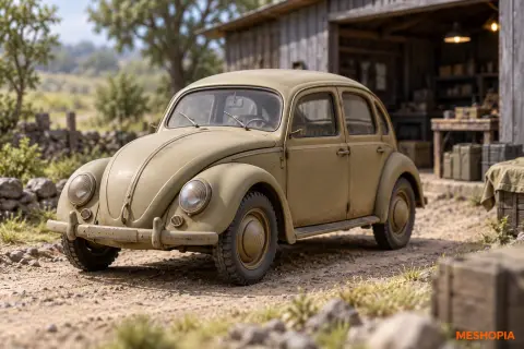Vista de Volkswagen Type 82E · cuatro variantes STL